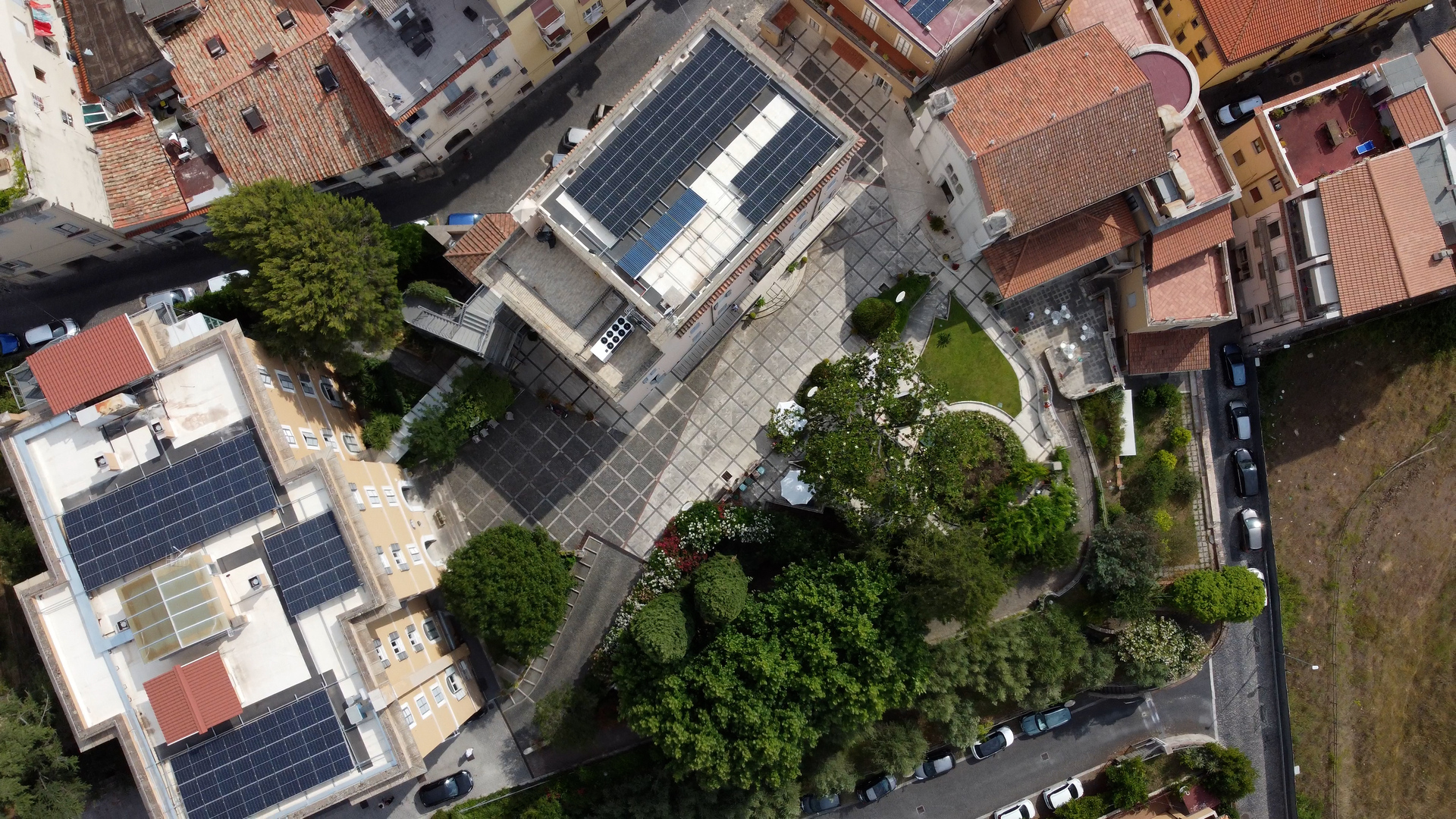 Vista dall'alto del giardino interno